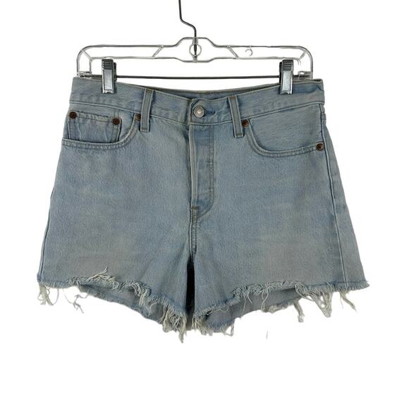 Levis' Premium Wedgie Short Button Fly Light Wash Cut Off Size 28 - Picture 1 of 11